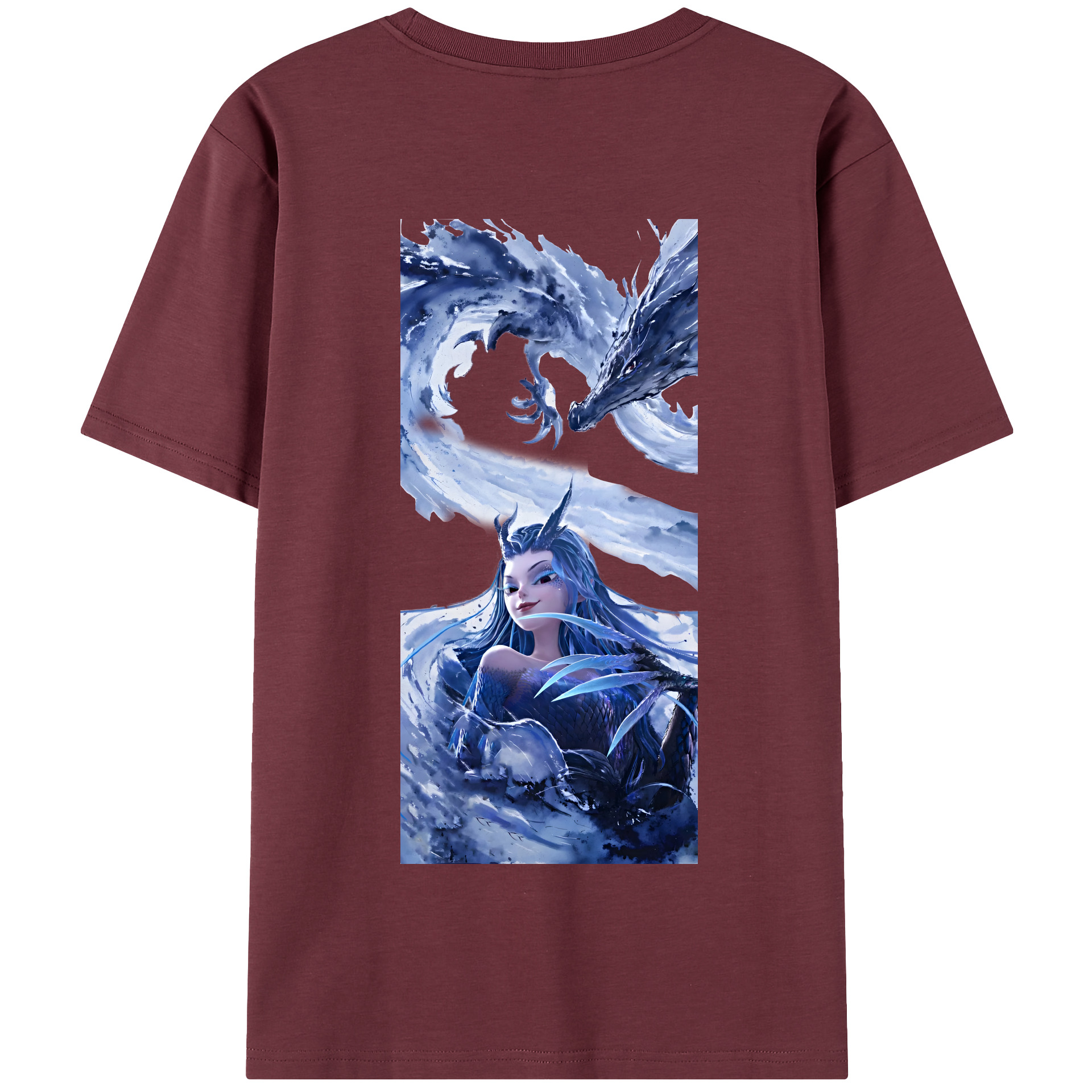 （画像用） Ne Zha 2 ナタ 魔童の大暴れ 綿100％半袖Tシャツ（背面プリント）